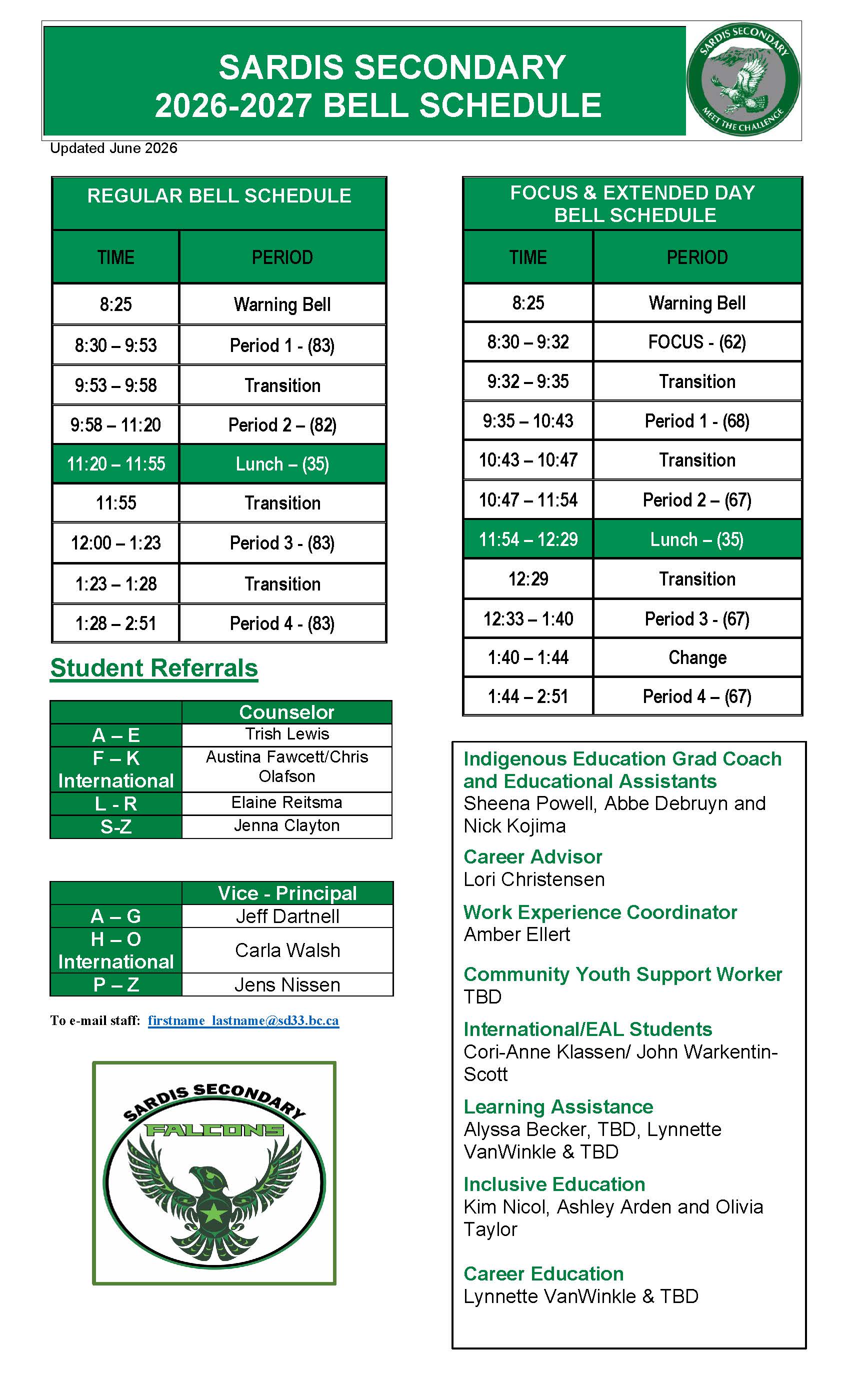 2026-27 bell schedule